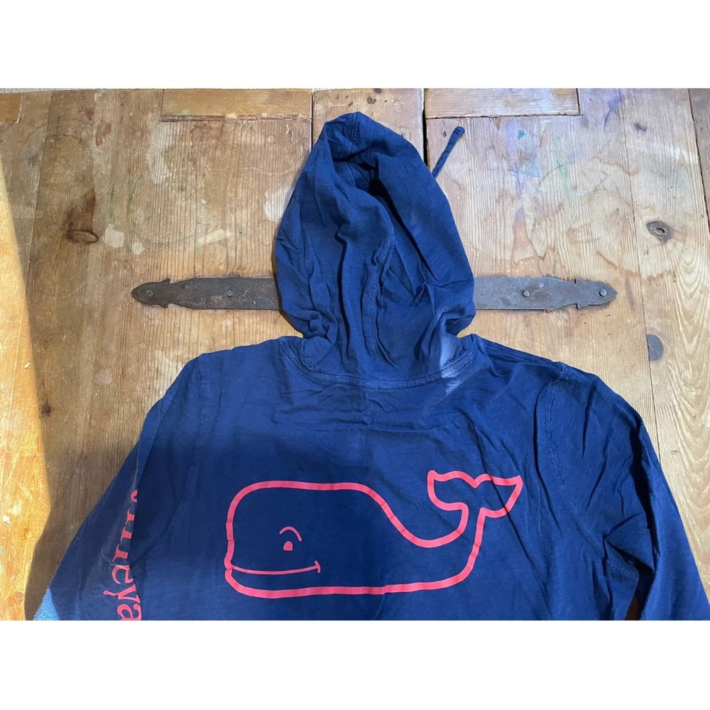 Vineyard Vines Blue Long Sleeve Hooded T-shirt Women's